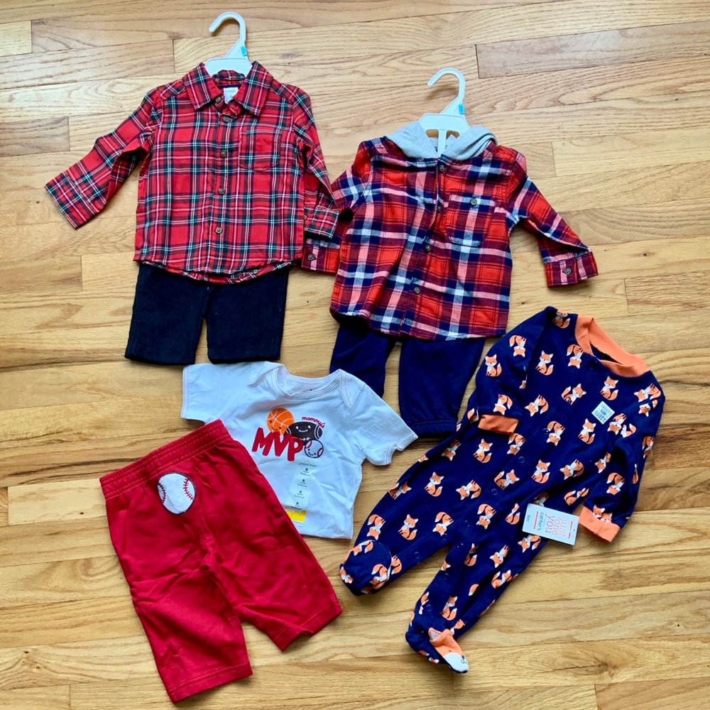 Fall or Winter Boys Outfits & Pj’s - 6 mo - NWT!